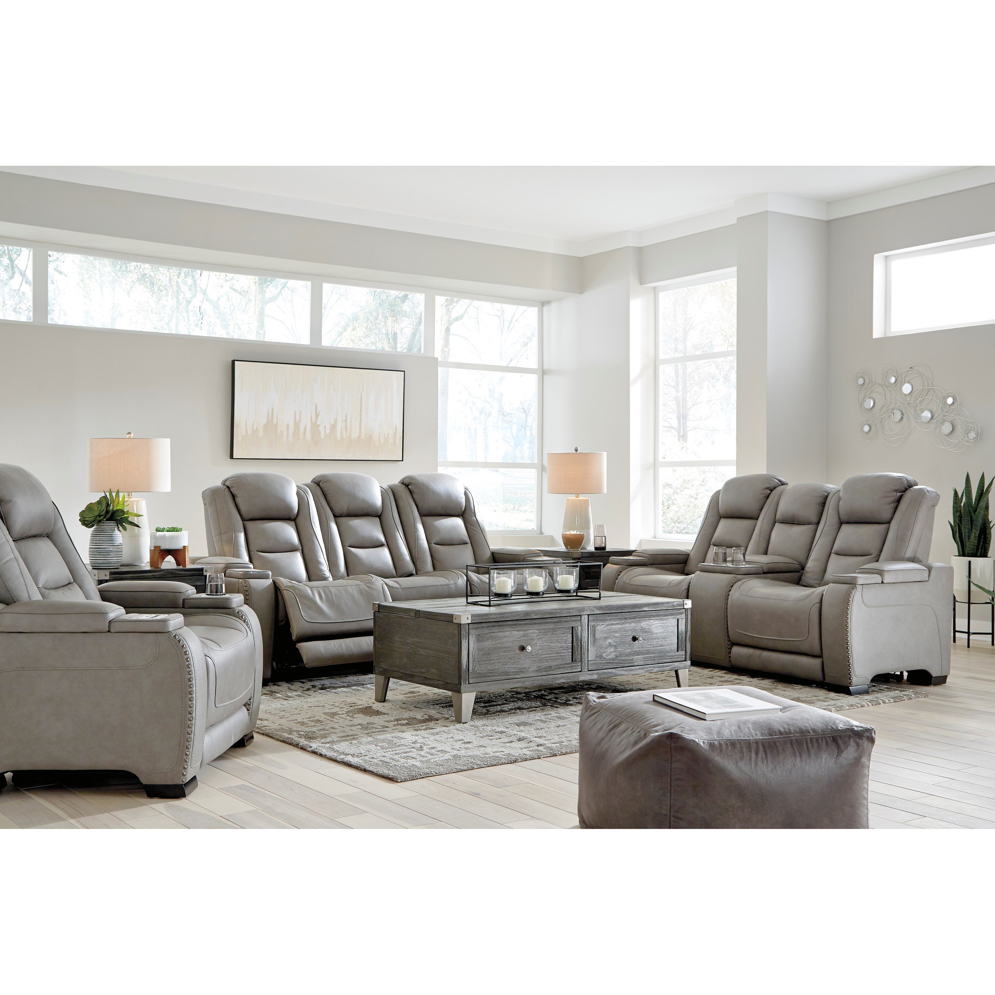 Signature Design by Ashley The ManDen Reclining Living Room Group
